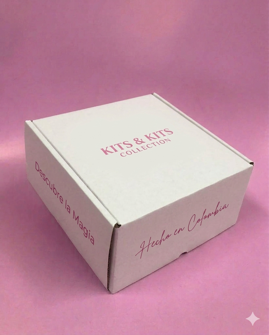 Caja Baul en Microcorrugado Blanco Cafe de 17x17x8