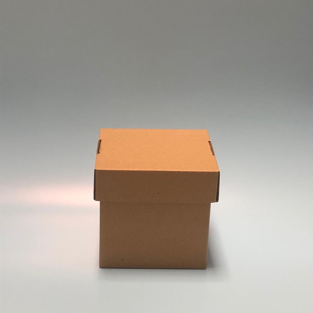 Caja Tapa y Base en Microcorrugado Cafe Cafe 13x13x13