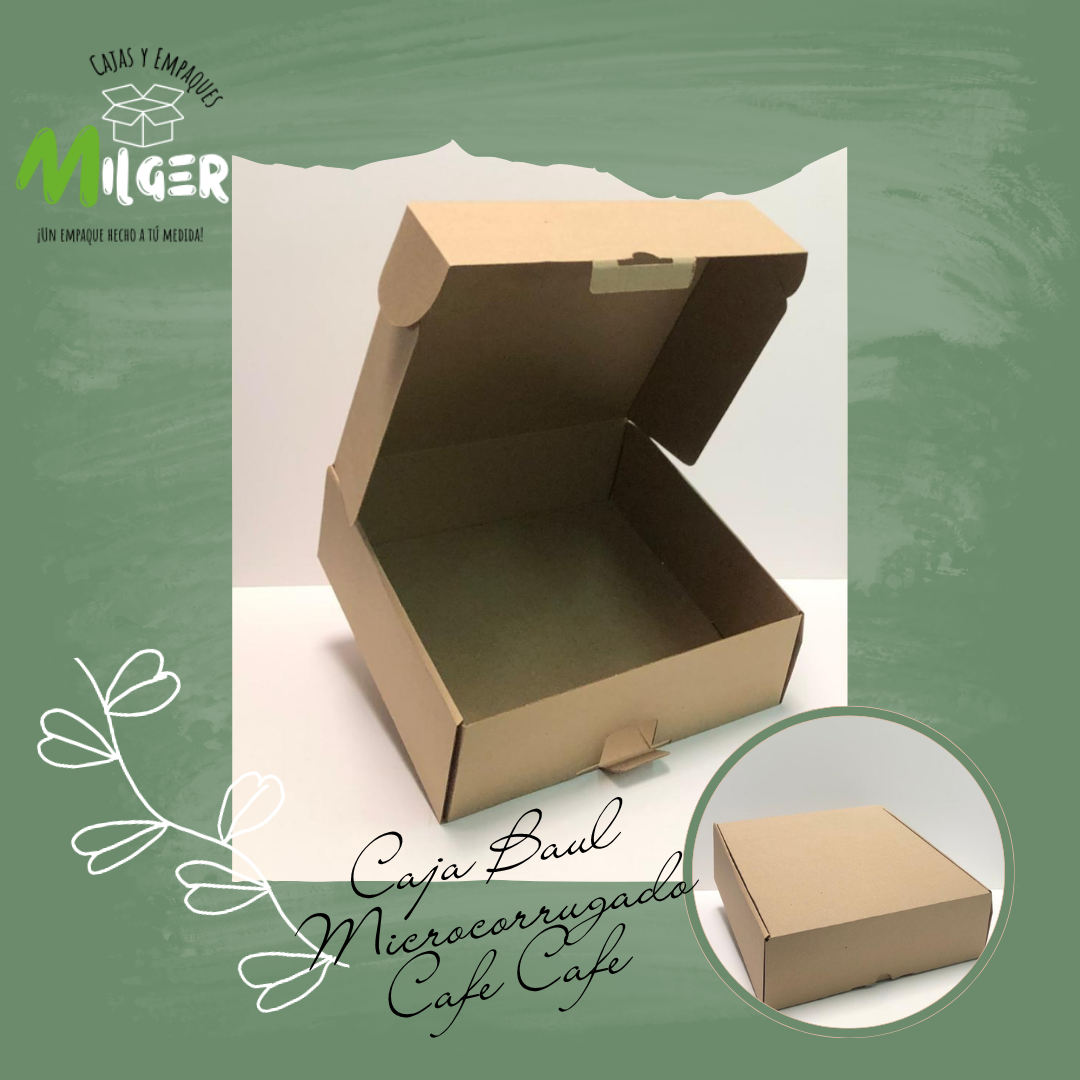 Caja Baul En Microcorrugado Cafe Cafe