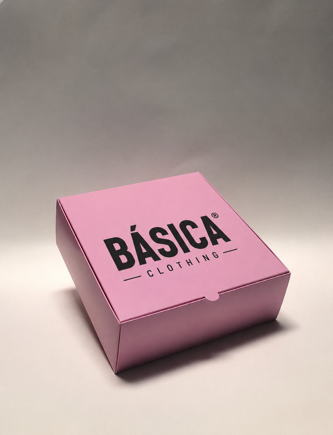 Caja Baul en Cartulina Color Rosada de 19x19x7