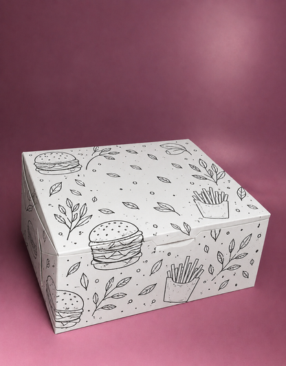 Caja Baul Tipo Torta Blanca de 19x16x7