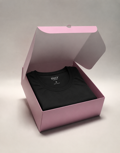Caja Baul en Cartulina Color Rosada de 19x19x7