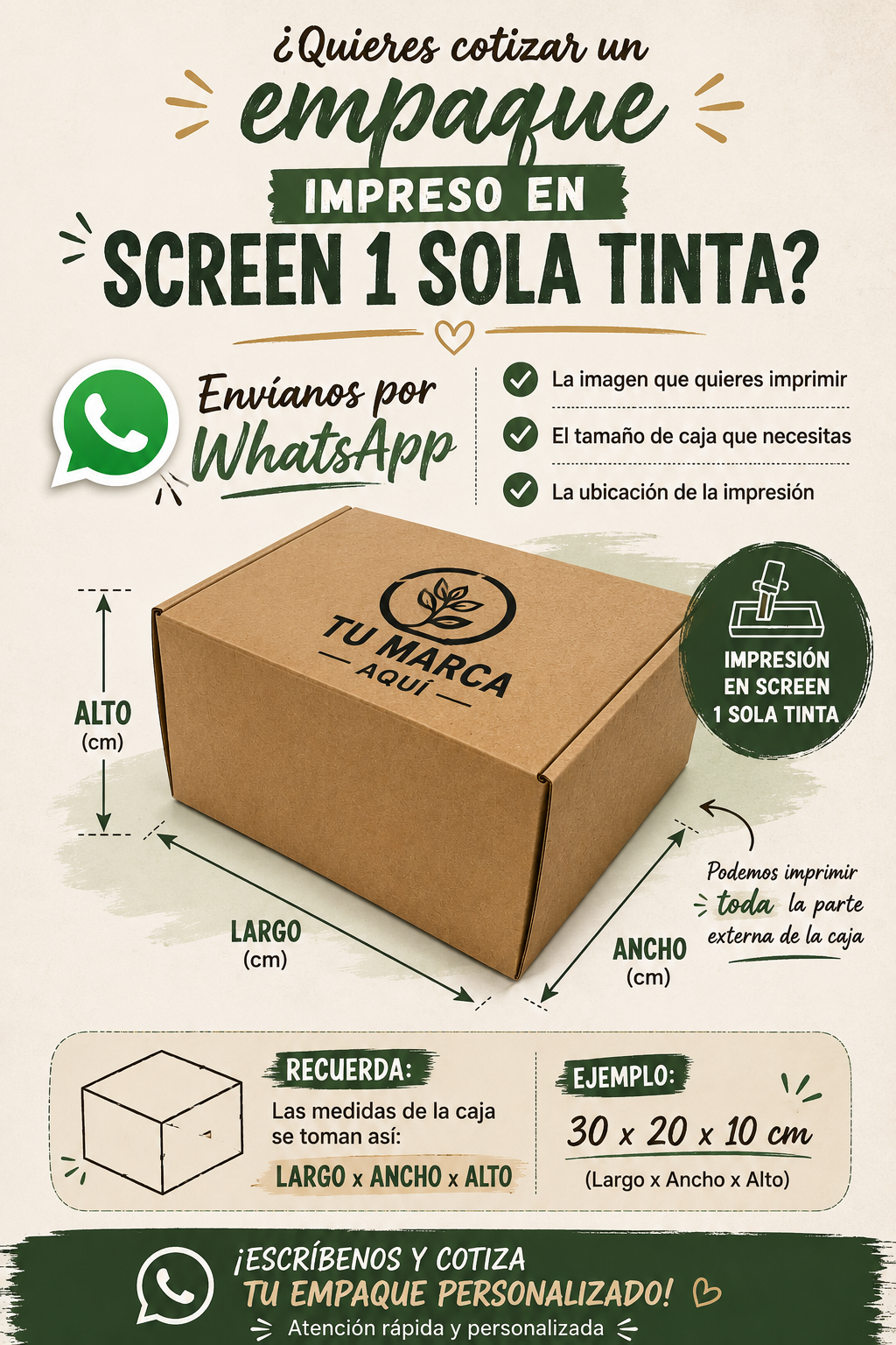 Impresion en Screen 1 Sola tinta