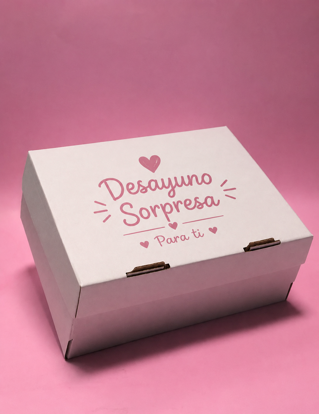 Caja Tapa Plegable en Microcorrugado Blanco Cafe de 26x20x10