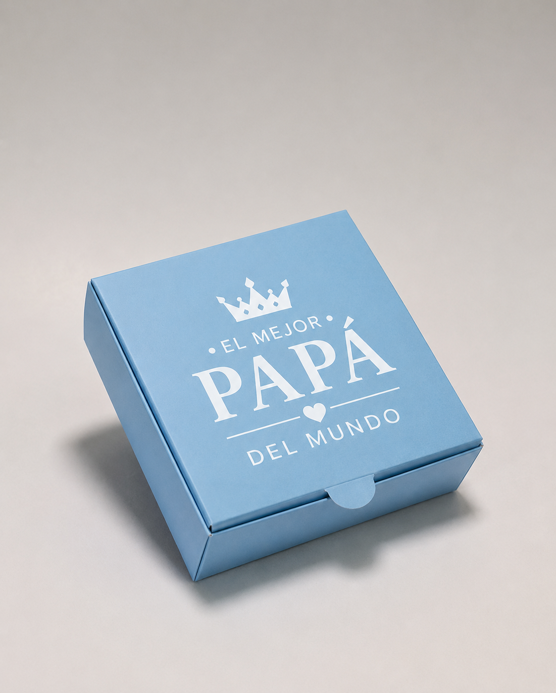 Caja Baul en Cartulina Azul 10x10x3