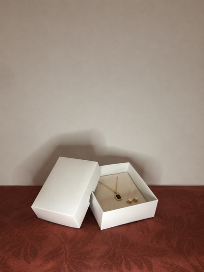 Caja Baul Tapa y Base Blanca de 9x7x3