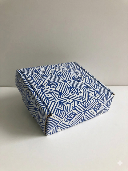 Caja Baul en Microcorrugado Blanco Cafe 11x10x3