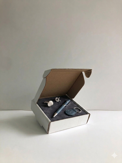 Caja Baul en Microcorrugado Blanco Cafe 11x10x3