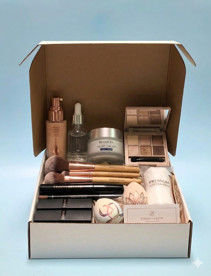 Caja Baul en Microcorrugado Blanco Cafe de 25x25x6