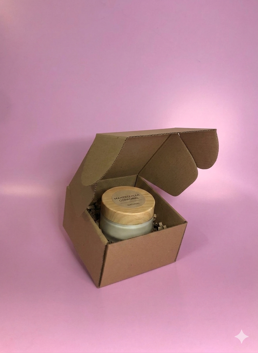 Caja Baul en Microcorrugado Cafe Cafe 12x12x7