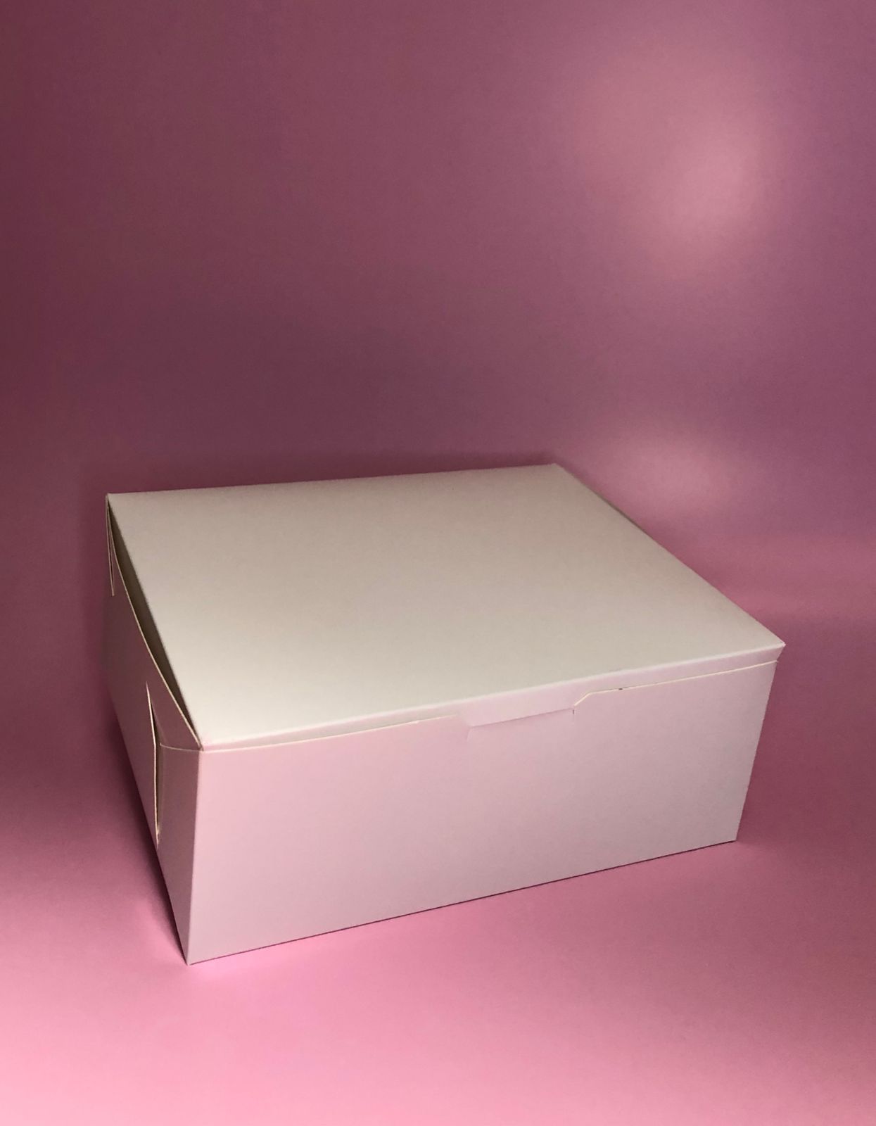 Caja Baul Tipo Torta Blanca de 19x16x7