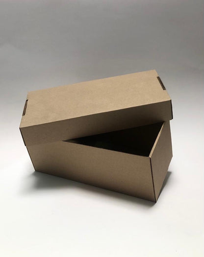Caja Tapa y Base en Cartón Microcorrugado Café/Café 25x11x10 cm