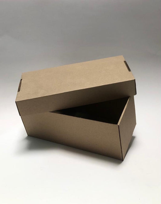 Caja Tapa y Base en Cartón Microcorrugado Café/Café 25x11x10 cm