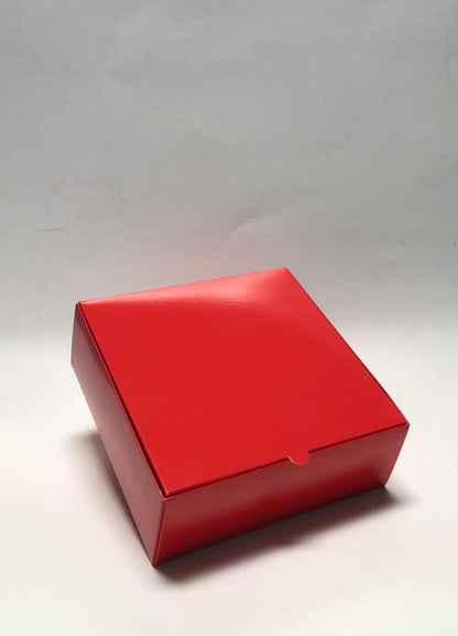 Caja Baul en Cartulina Color Rojo de 19x19x7