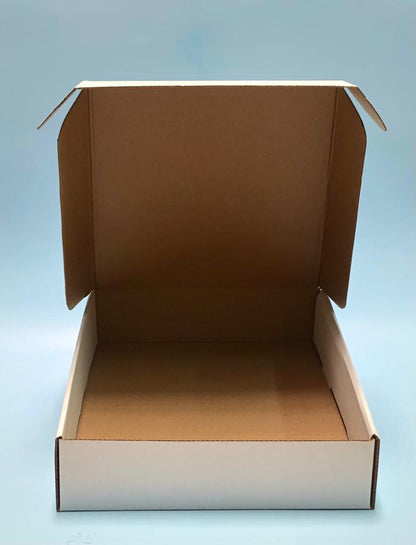 Caja Baul en Microcorrugado Blanco Cafe de 25x25x6