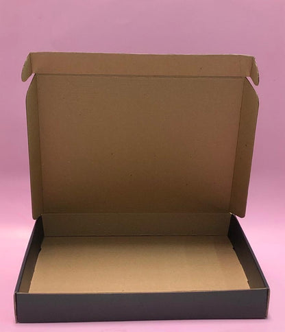 Caja Baul en Microcorrugado Negro-Cafe 30x25x4