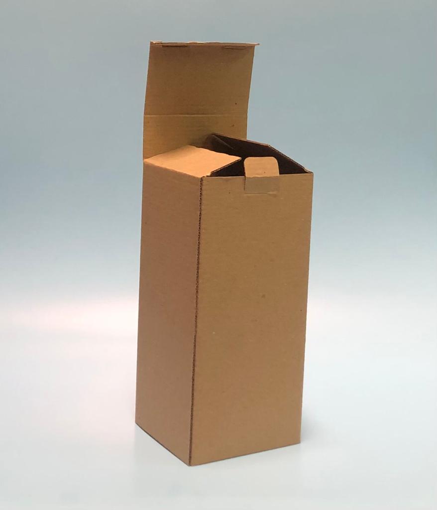 Caja Tapa Frontal en Microcorrugado Cafe Cafe 10x10x25