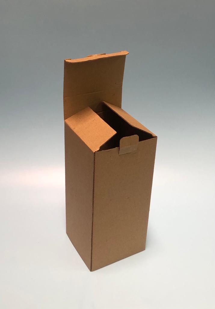 Caja Tapa Frontal en Microcorrugado Cafe Cafe 10x10x25