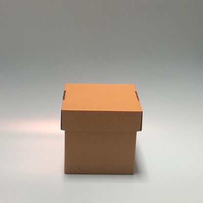 Caja Tapa y Base en Microcorrugado Cafe Cafe 13x13x13