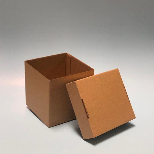 Caja Tapa y Base en Microcorrugado Cafe Cafe 13x13x13