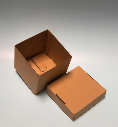 Caja Tapa y Base en Microcorrugado Cafe Cafe 13x13x13
