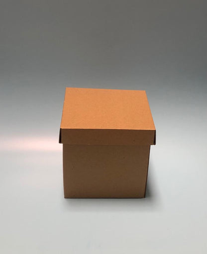 Caja Tapa y Base en Microcorrugado Cafe Cafe 15x15x15