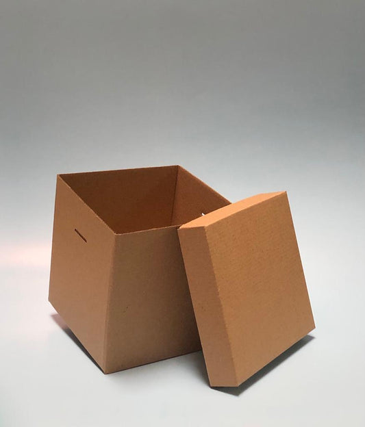 Caja Tapa y Base en Microcorrugado Cafe Cafe 15x15x15