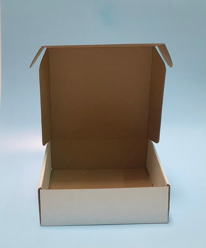 Caja Baul en Microcorrugado Blanco-Cafe 20x20x6