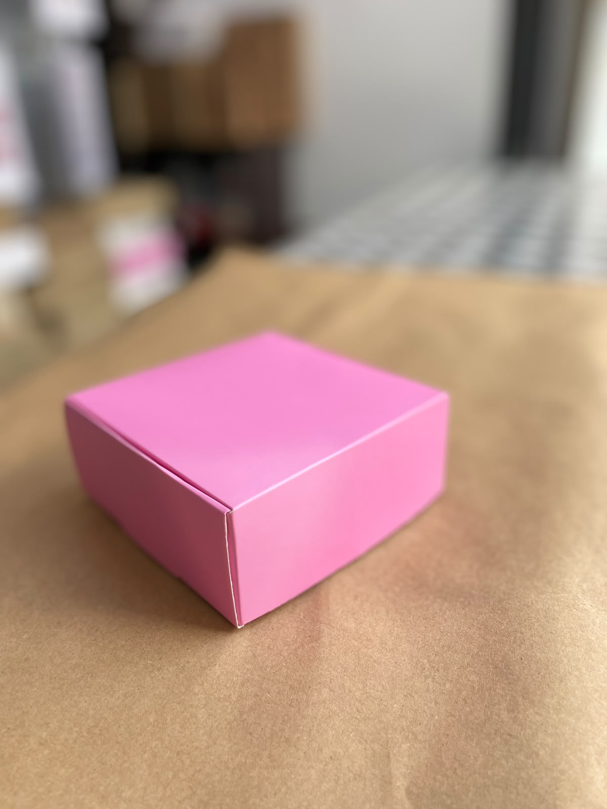Caja Baul en Cartulina Color 12x12x5